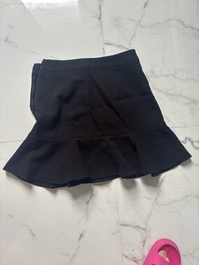 Forever 21 Black Ruffle Hem Mini Skirt